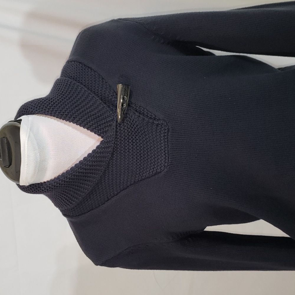 NWOT Chaps Cambridge Collegiate Navy Pullover Sweater Medium